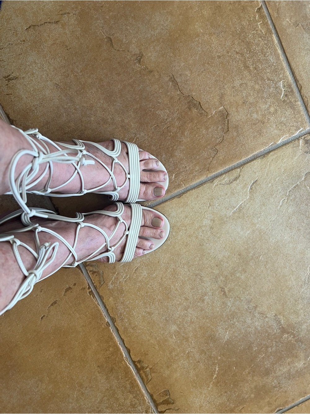 Gianvito Rossi ankle strap, white sandals